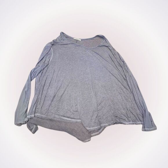 Easel Periwinkle Gray Long Sleeve Swing Shirt | Sz M - Picture 1 of 5